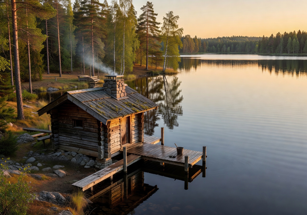 Lakeside sauna in Finland Savonlinna
